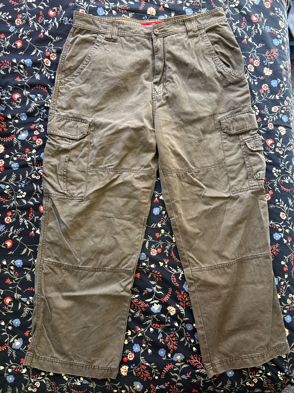UNIONBAY Olive Green Cargo Utility Pants SO MANY POCKETS